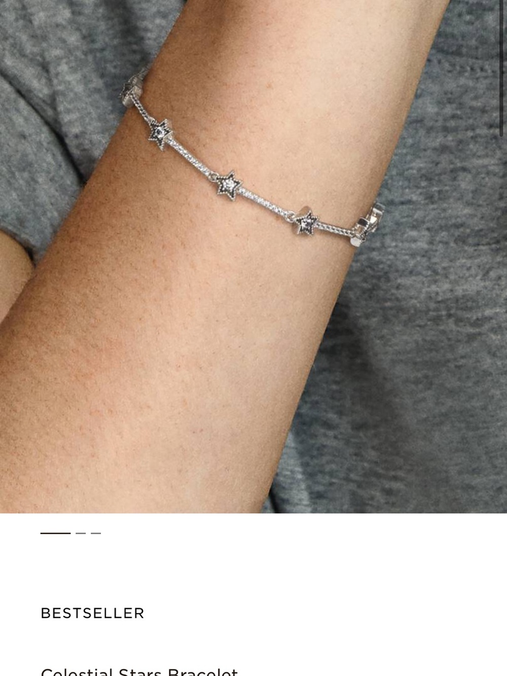 Pandora Silver Star Chain Bracelet - Sparkling Silver Stars